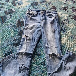 Joe's Jeans Light Blue Distressed Straight Leg Jeans
